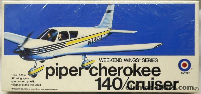 Entex 1/48 Piper Cherokee 140 - (ex Bandai), 8515P plastic model kit